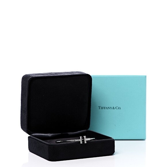 Tiffany  18K White Gold Diamond T Wire Bracelet - Picture 5 of 5